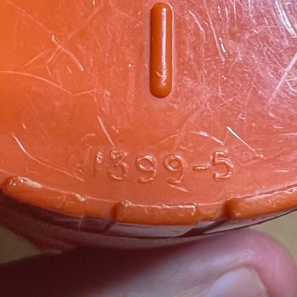 Tupperware kids Doll Toy Tuppertoys Mini Pitcher 1399 5" Orange Push Button Lid - Picture 8 of 10